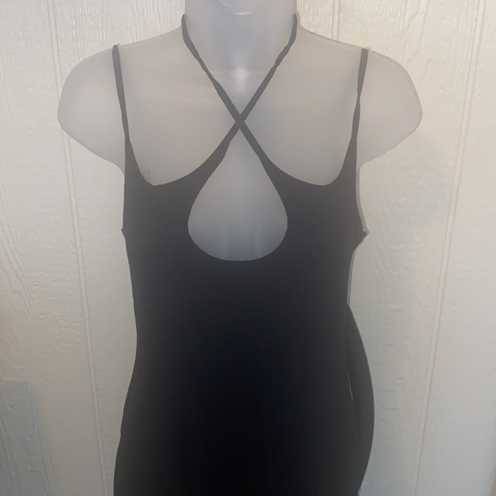 Black halter midi dress - Picture 7 of 7